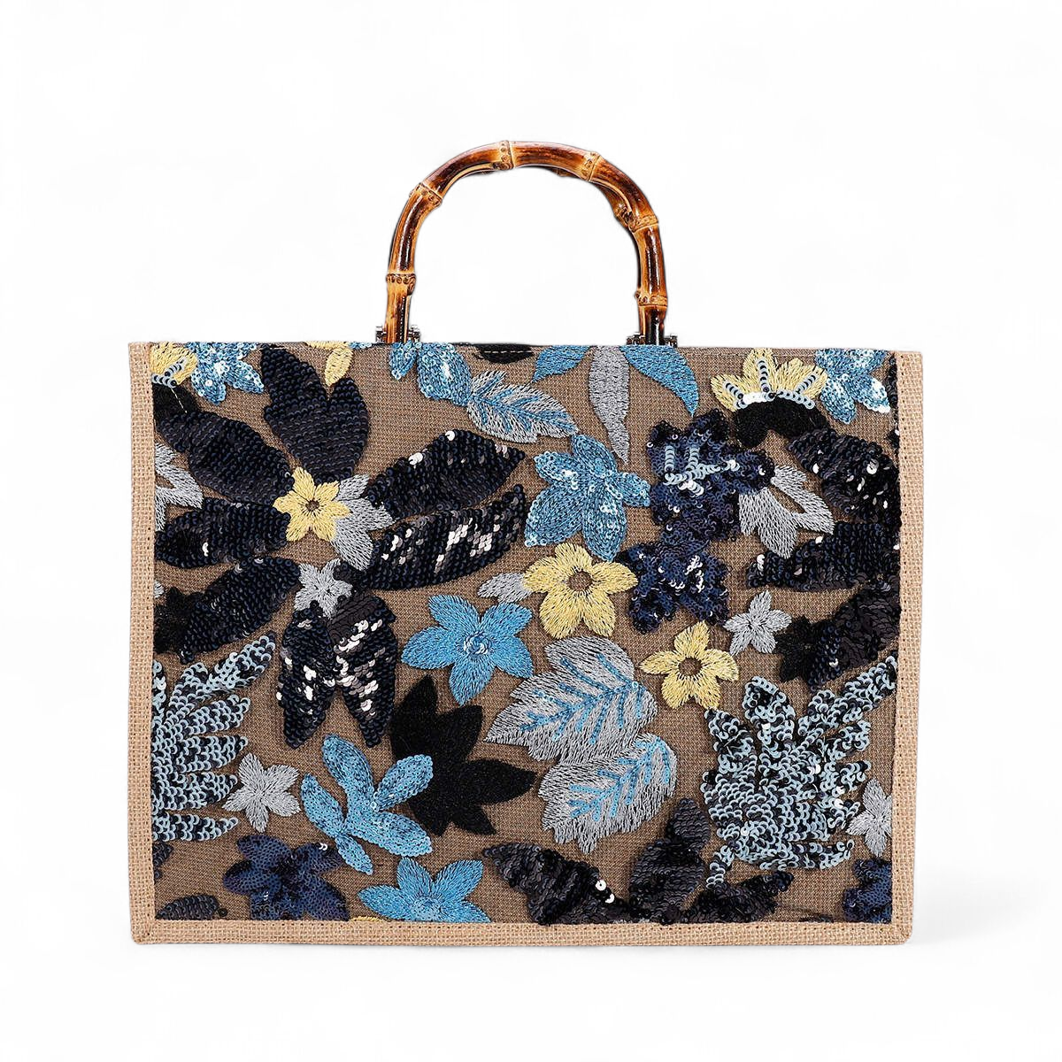 Boho Bloom Sequin Tote