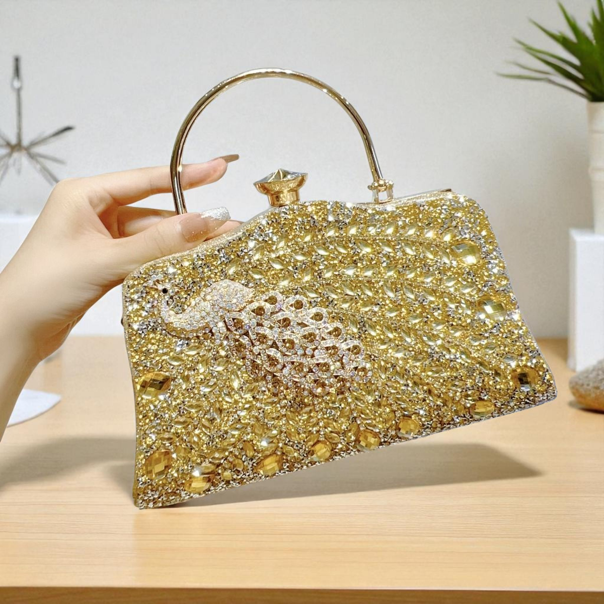 Regal Radiance Crystal Clutch