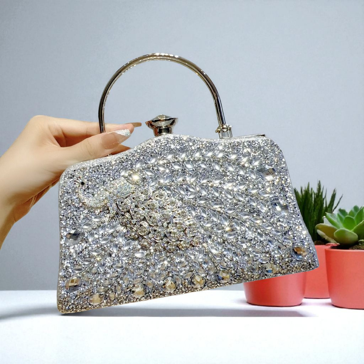 Regal Radiance Crystal Clutch