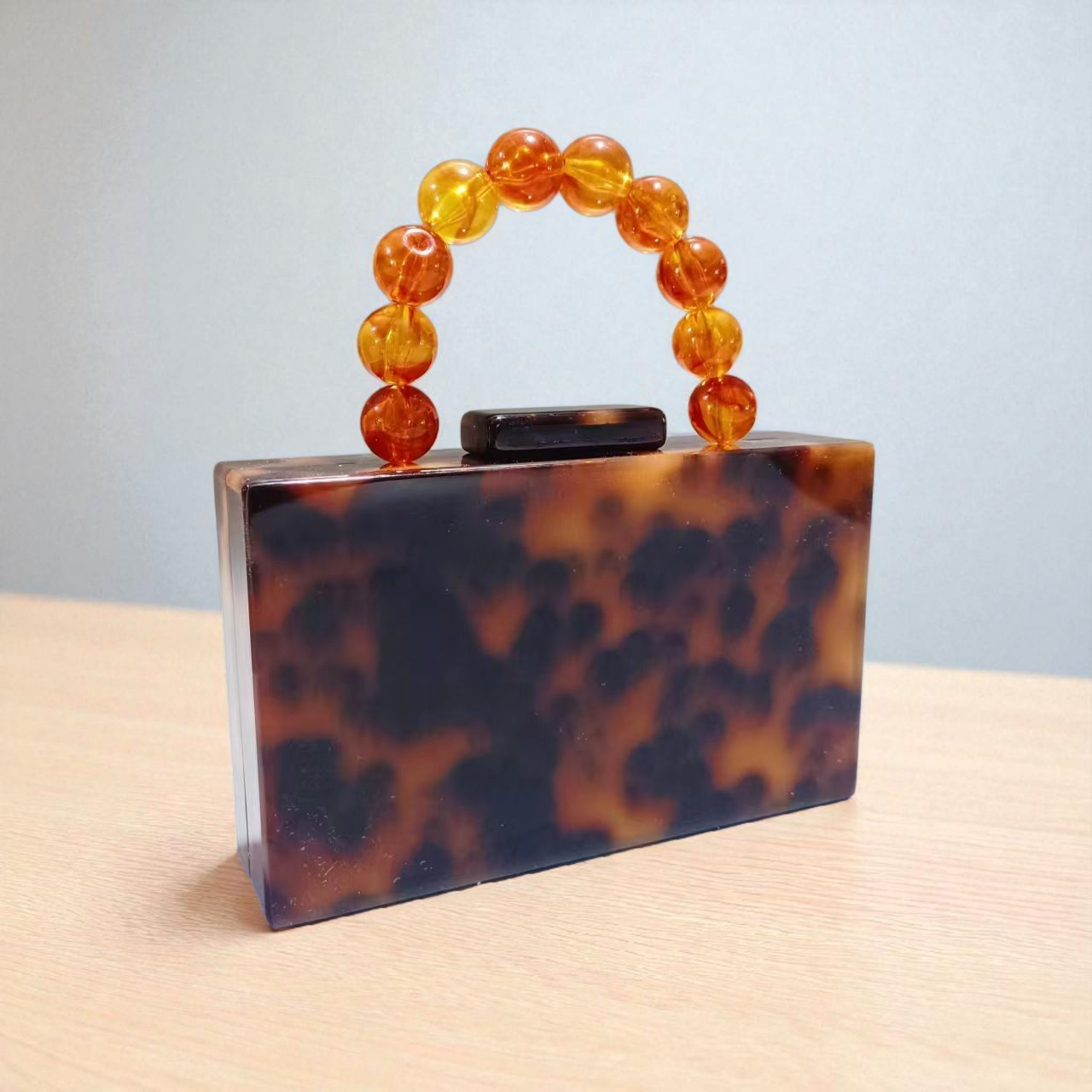 Amber Luxe Box Clutch