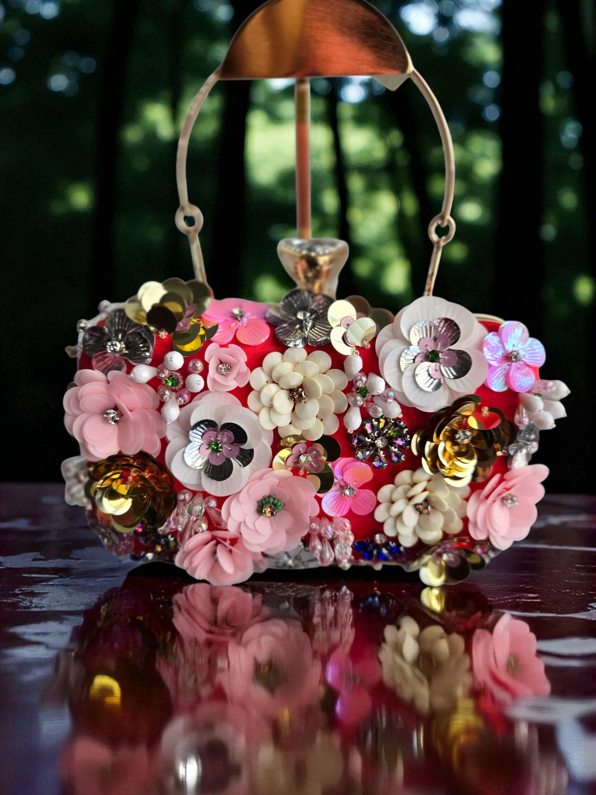 Bolso de mano adornado Bloom Couture