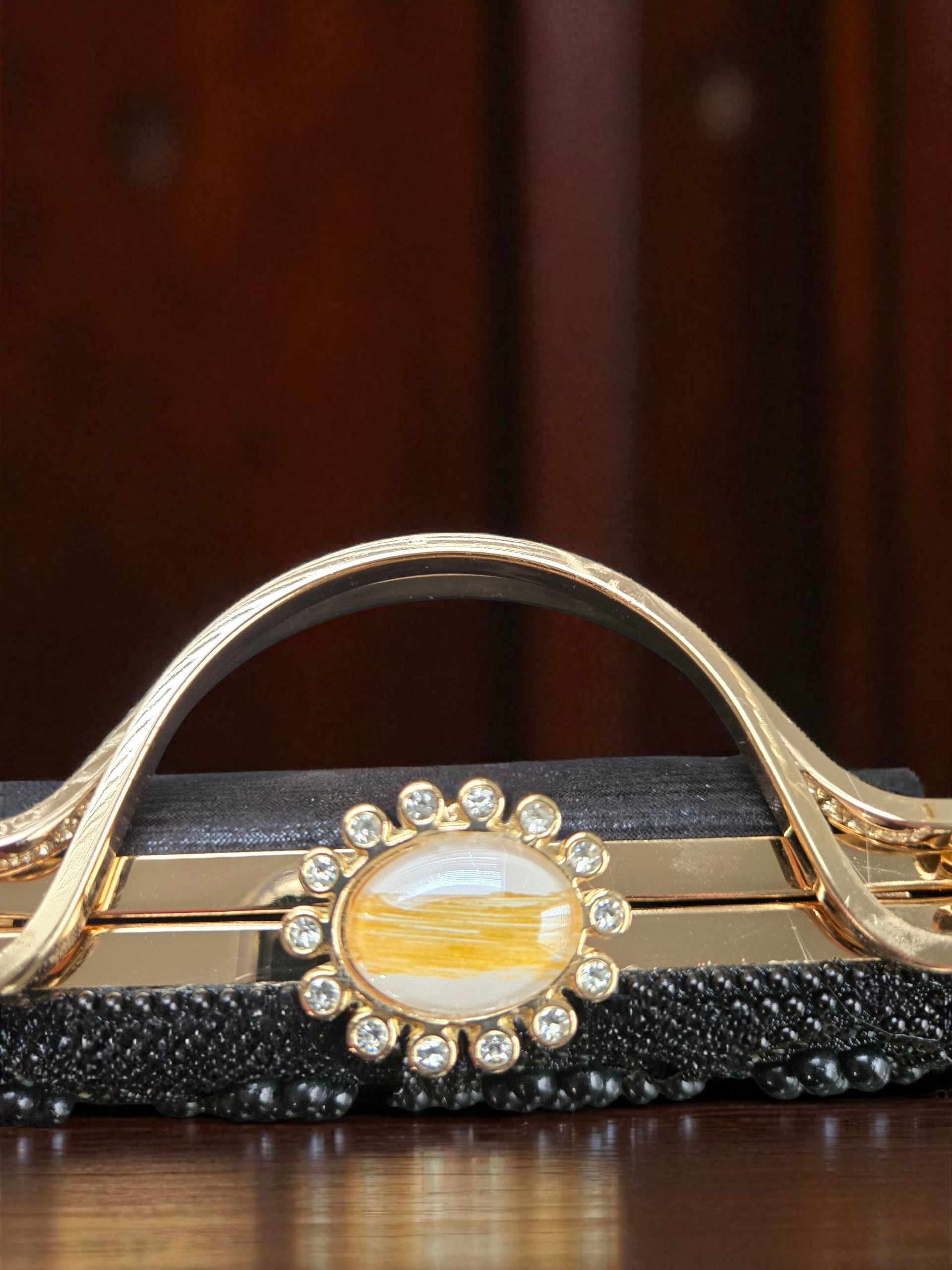 Midnight Petals Luxe Clutch