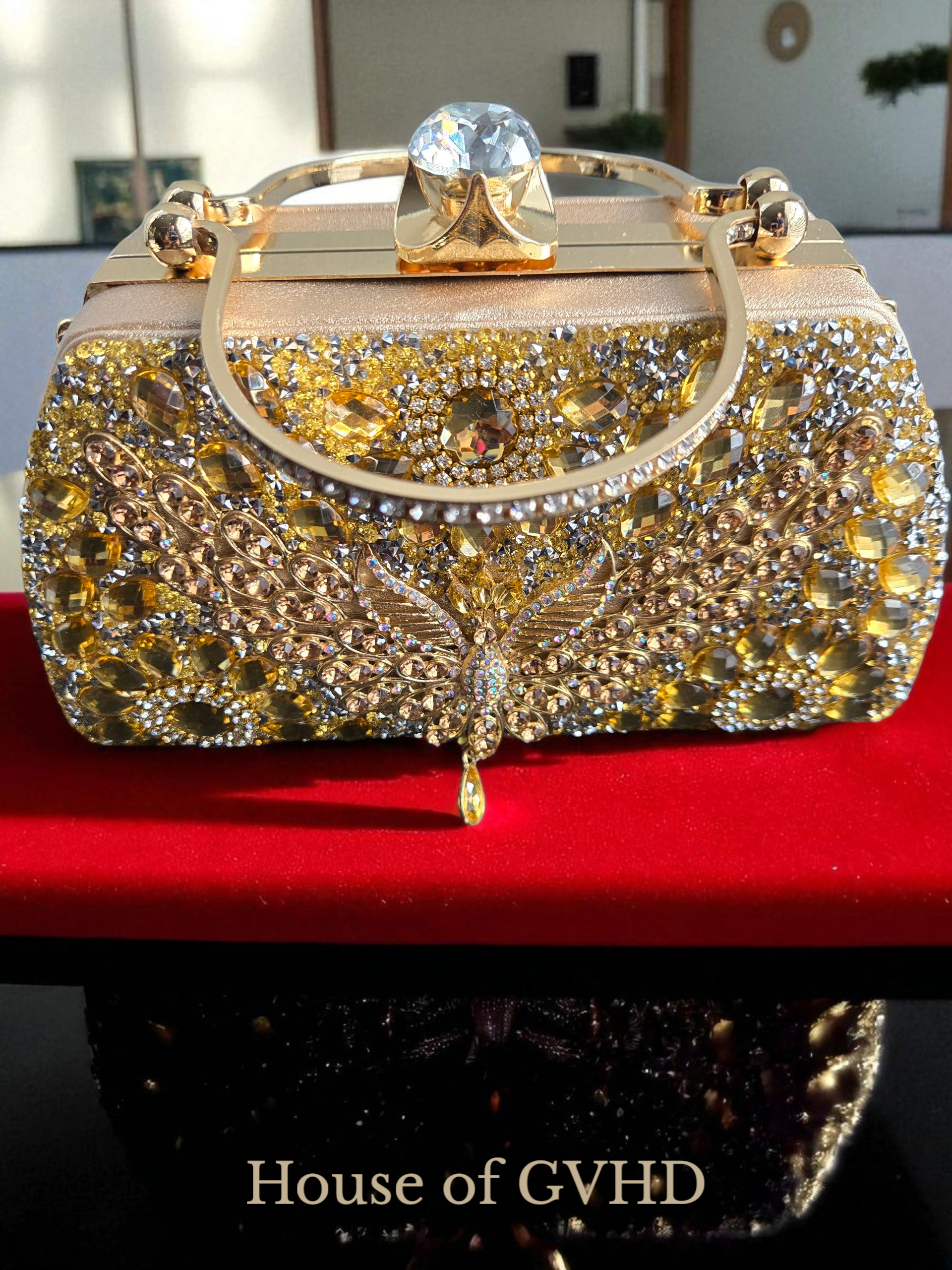 Golden Phoenix Jewel Clutch
