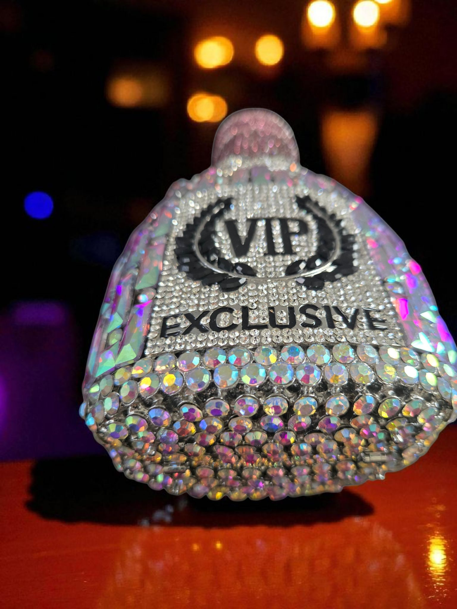VIP Perfume Bottle Crystal Clutch – Luxury Statement Handbag