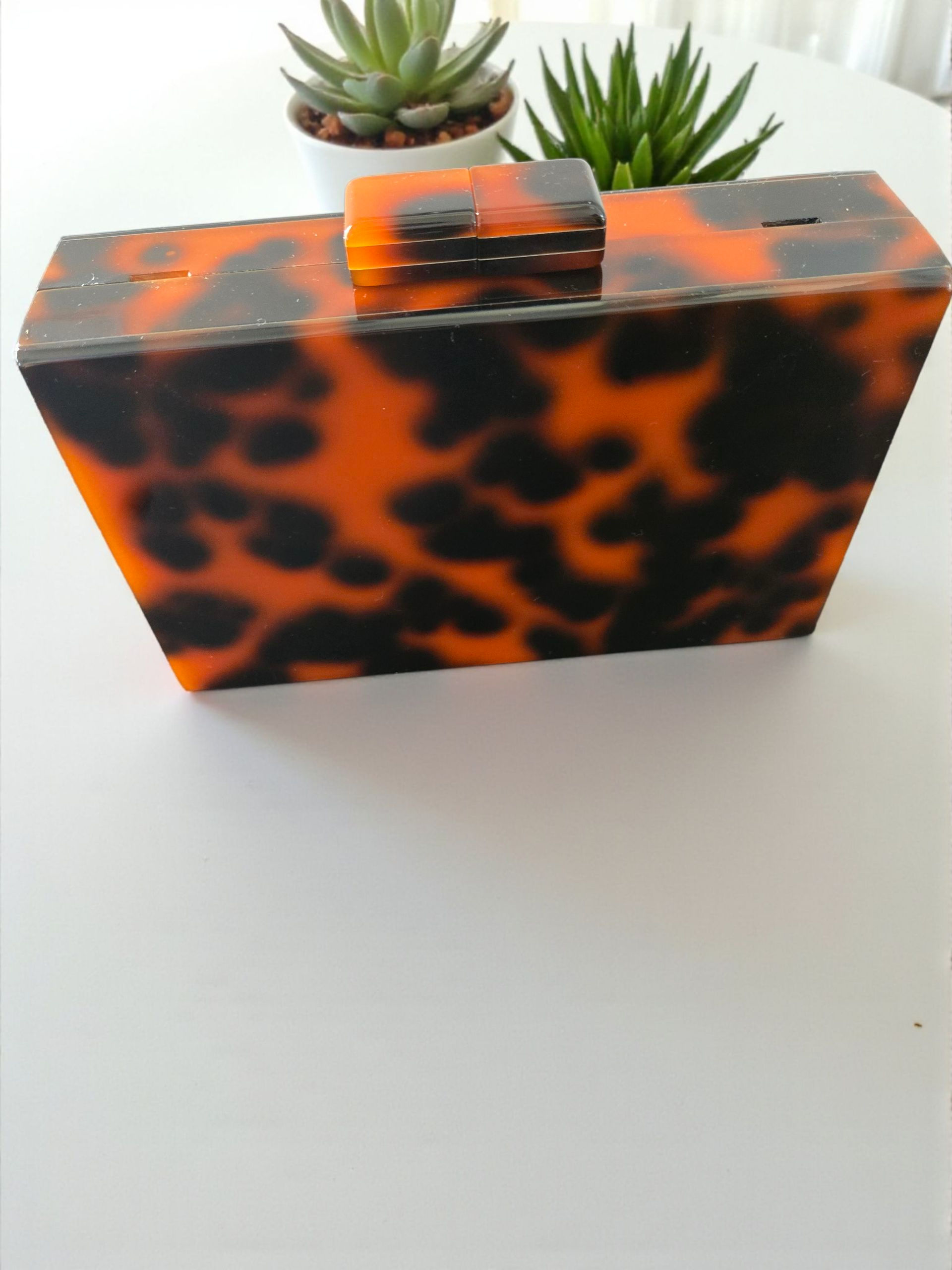 Amber Luxe Box Clutch