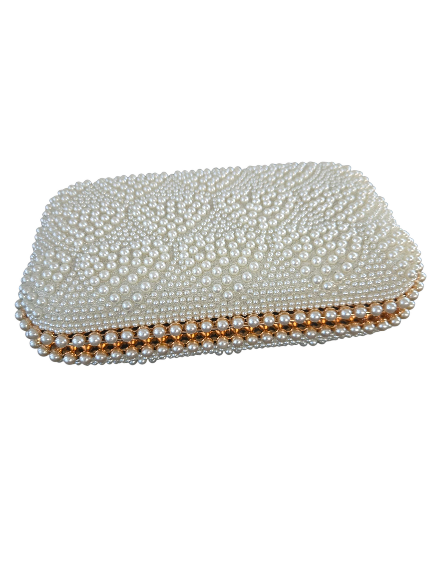 Beaded Pearl Clutch – Elegant Bridal Handbag