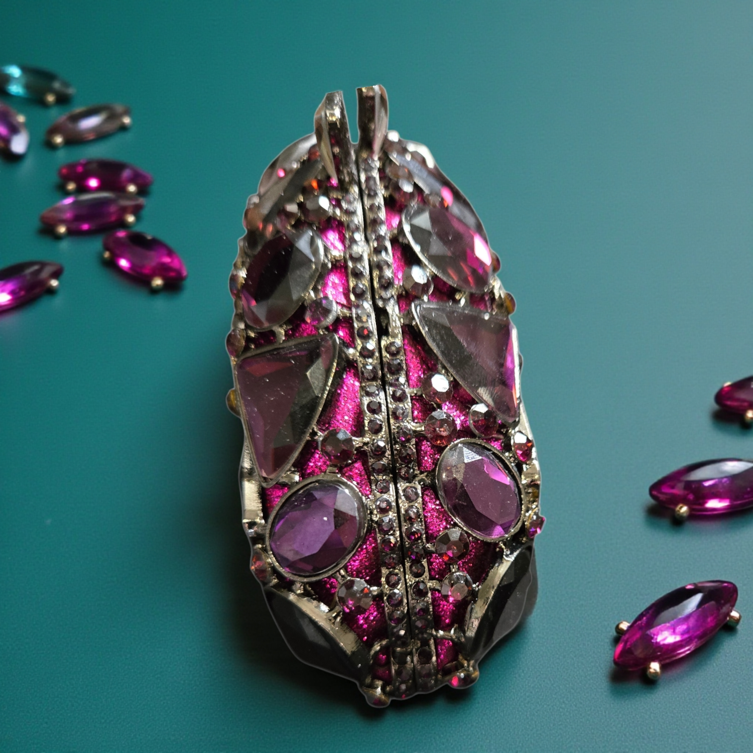 Amethyst Royale Jewel Clutch – Purple Crystal Evening Bag