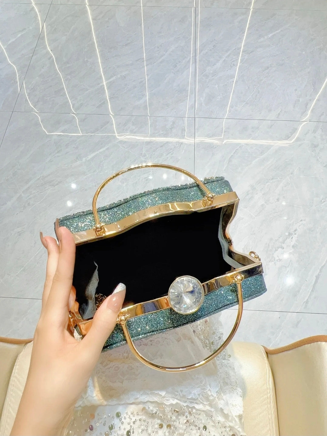 Regal Radiance Crystal Clutch