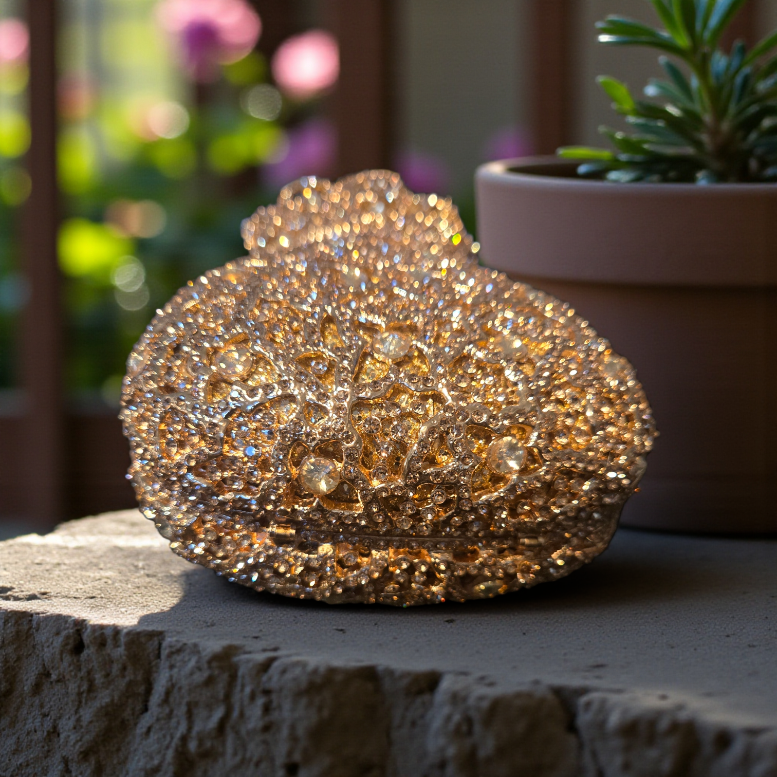 Couture Gown Crystal Clutch – Dress-Shaped Evening Bag