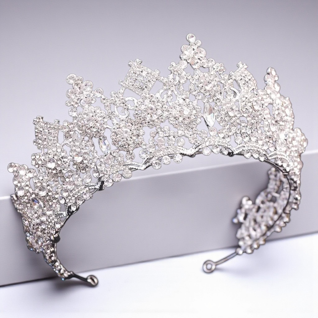 Regal Crystal Bridal Tiara – Luxury Crown for Weddings & Special Occasions