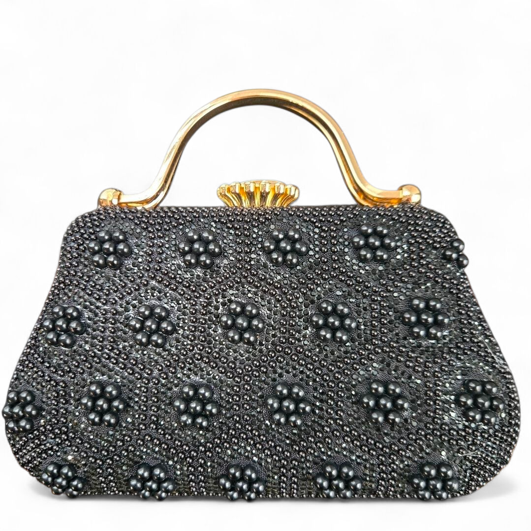 Midnight Petals Luxe Clutch