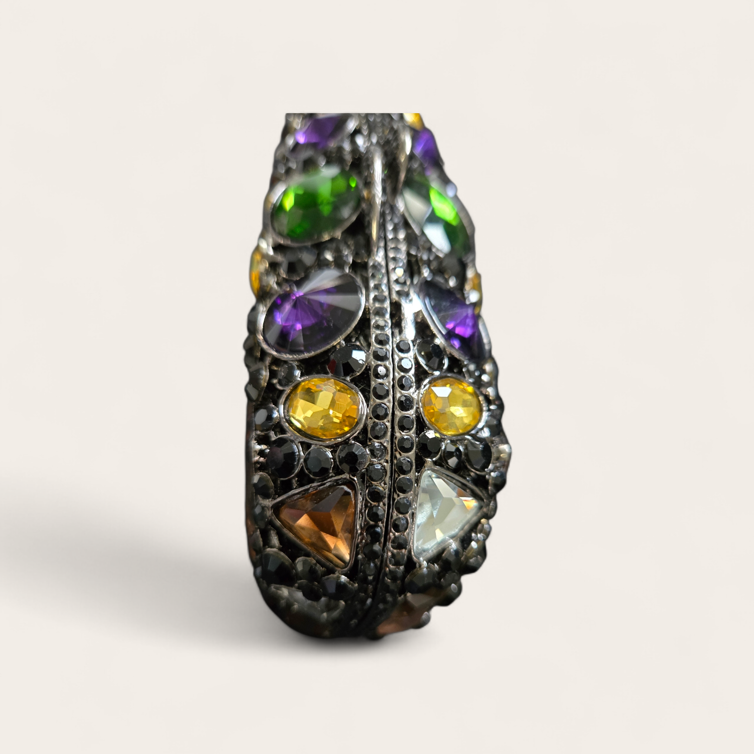 Zaria Crystal Dome Clutch – Multicolor Jewel Evening Bag