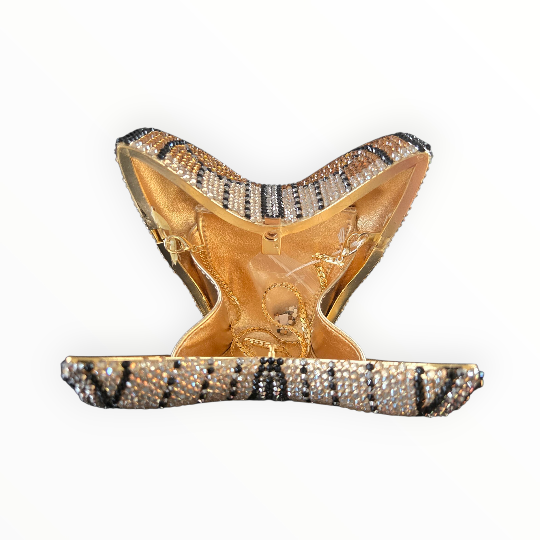 Crystal Butterfly Wing Clutch – Luxury Multicolor Statement Bag