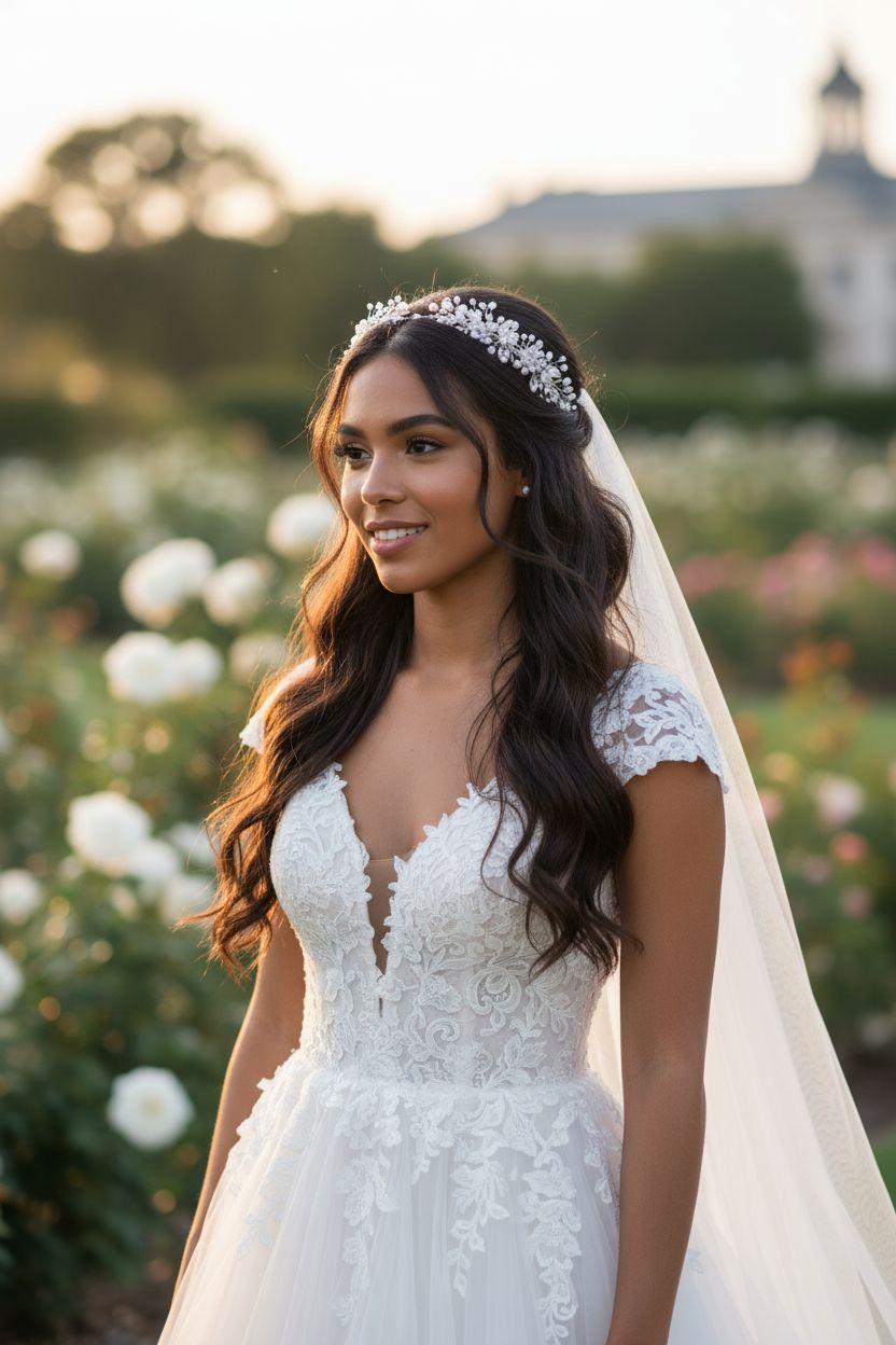 Crystal Vine Bridal Hairpiece – Flexible Floral Wedding Accessory