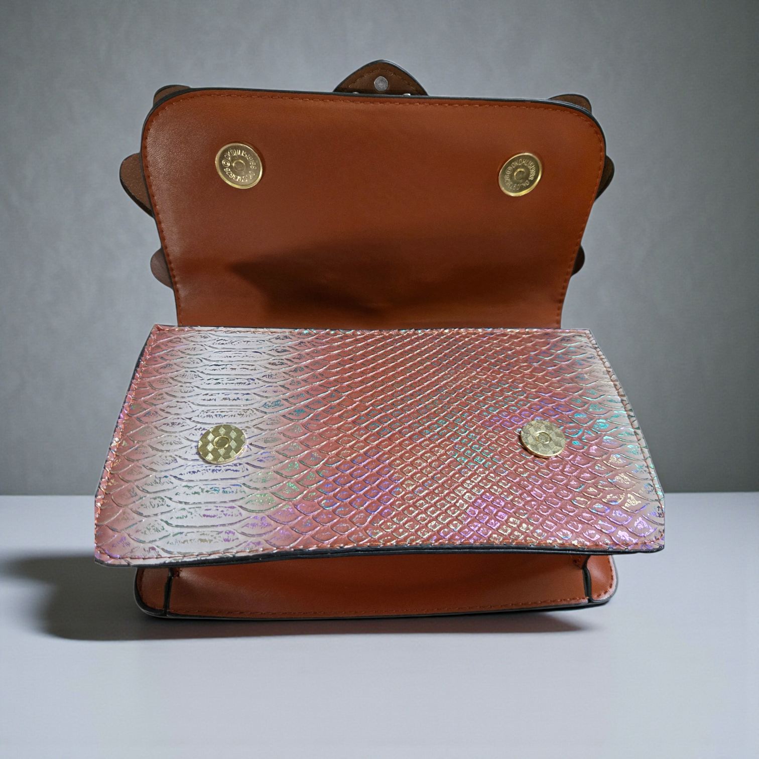 Aurora Pearl-Embellished Leather Crossbody Bag – Iridescent Statement Handbag