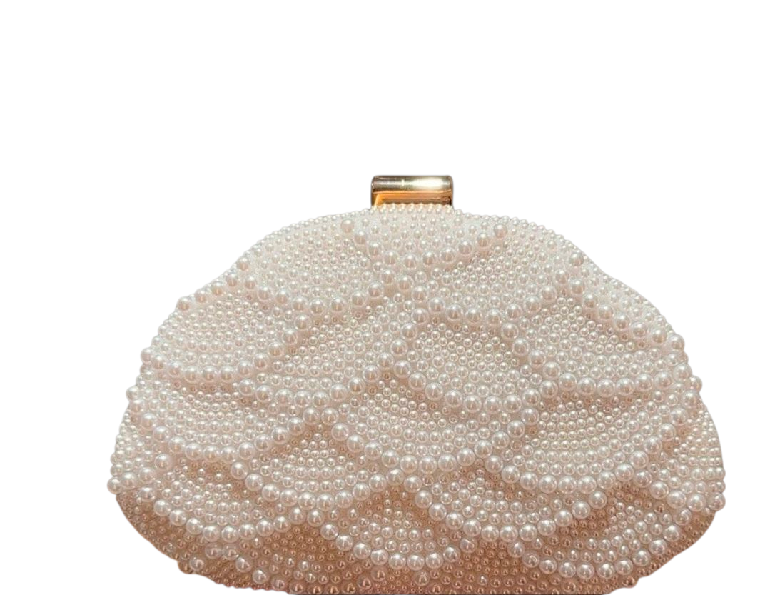 Pearl Petal Elegance Clutch
