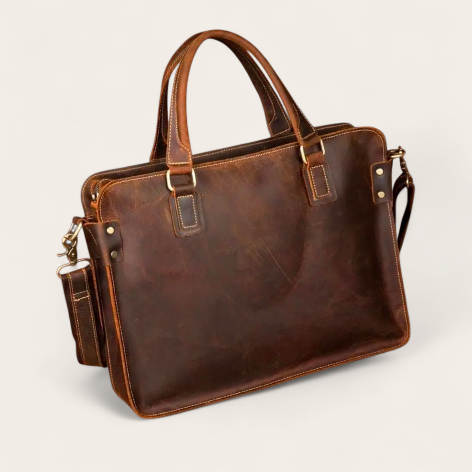 Atlas Heritage Leather Briefcase – Executive Work & Travel Bag
