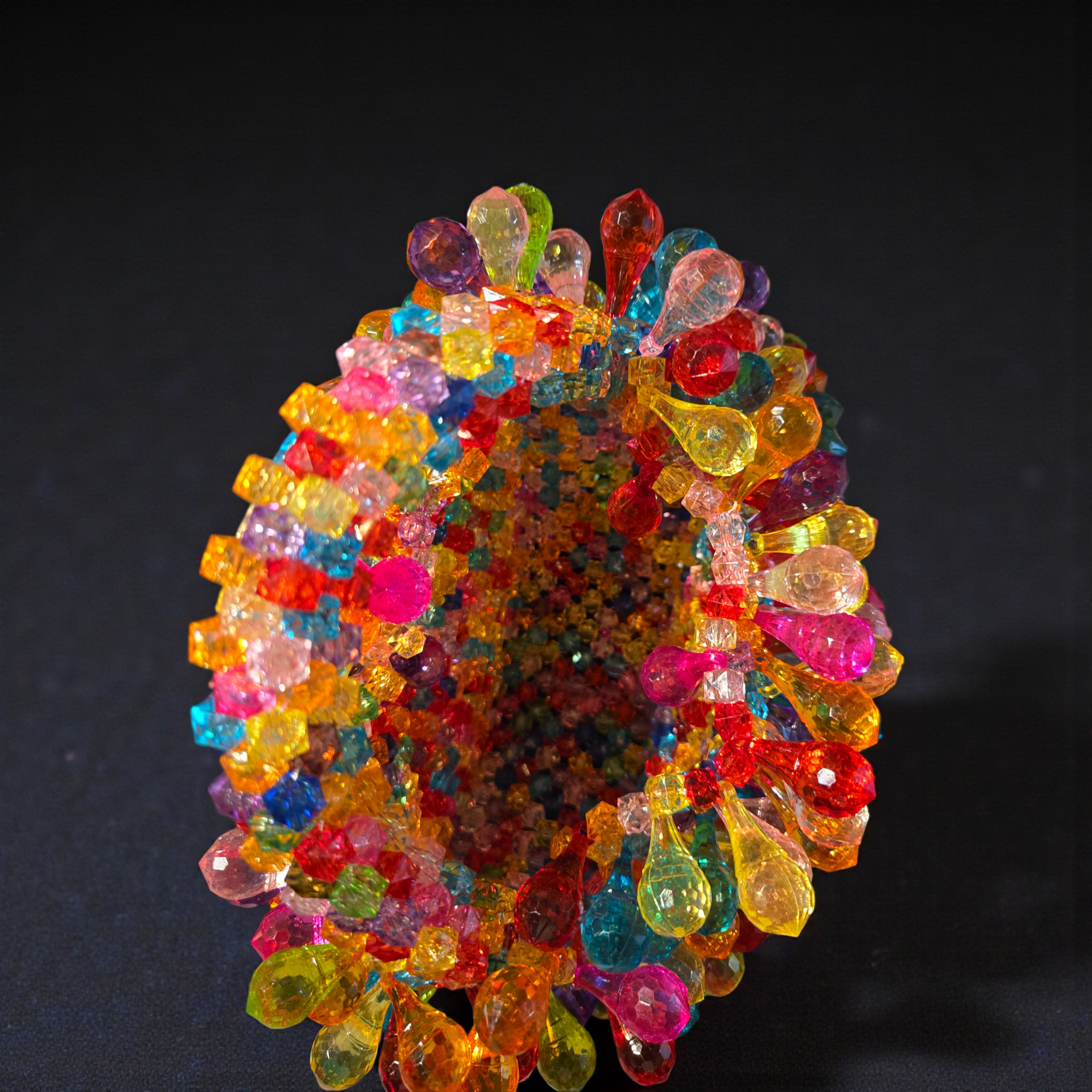 Prismatic Jewel Crystal Mini Bag – Multicolor Beaded Statement Handbag