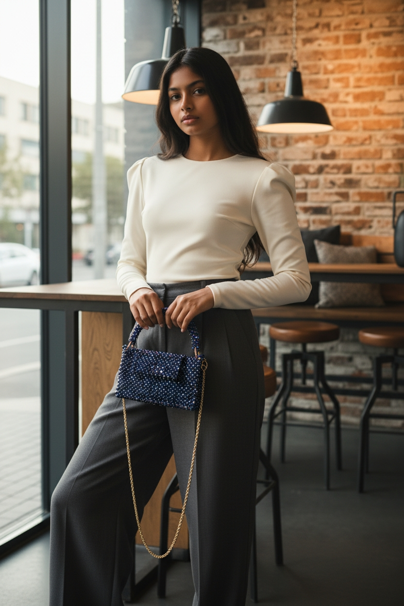 Midnight Sapphire Crystal Mini Bag – Luxury Beaded Evening Handbag