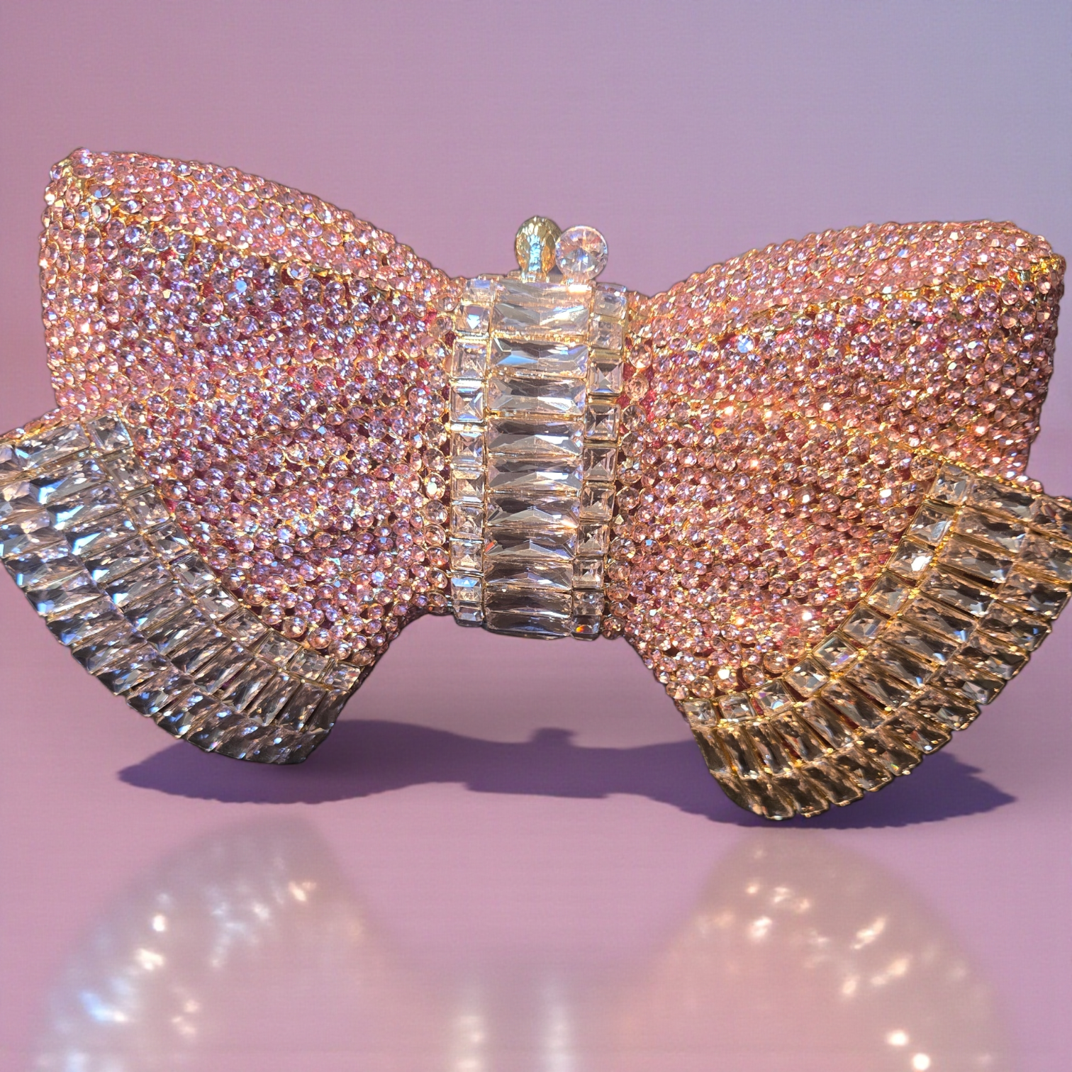 The Opulence Bow Crystal Clutch – Couture Statement Evening Bag