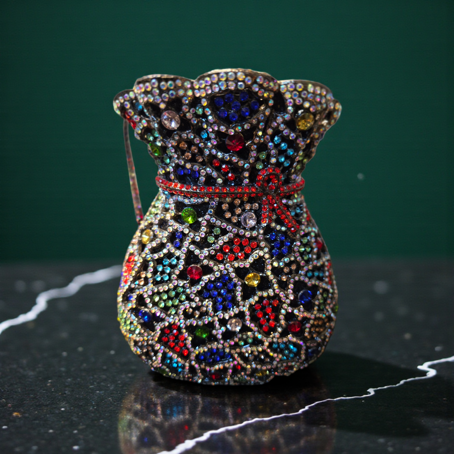 Couture Gown Crystal Clutch – Dress-Shaped Evening Bag