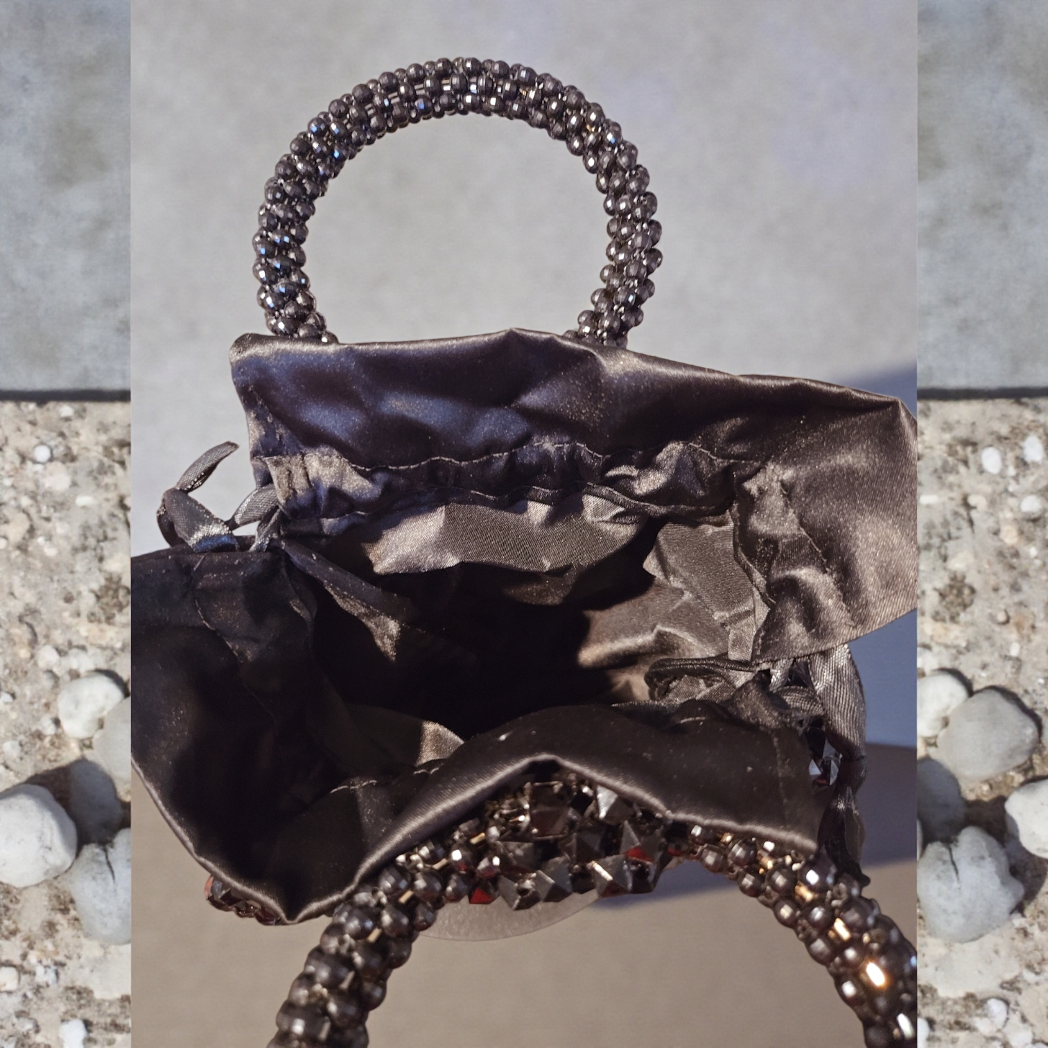 Midnight Studded Circle Bag | Luxury Quilted Statement Handbag by House of GVHD