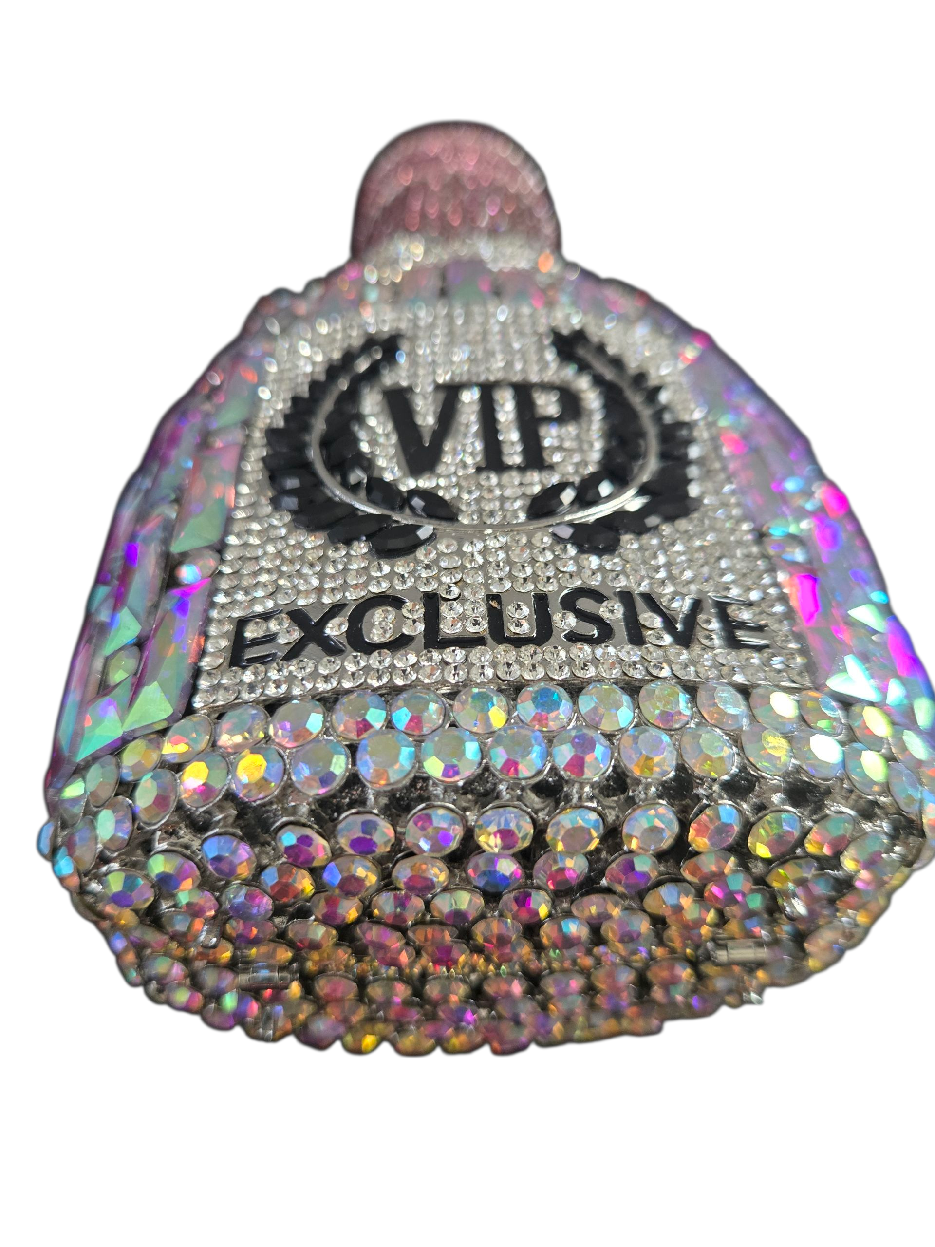 VIP Perfume Bottle Crystal Clutch – Luxury Statement Handbag