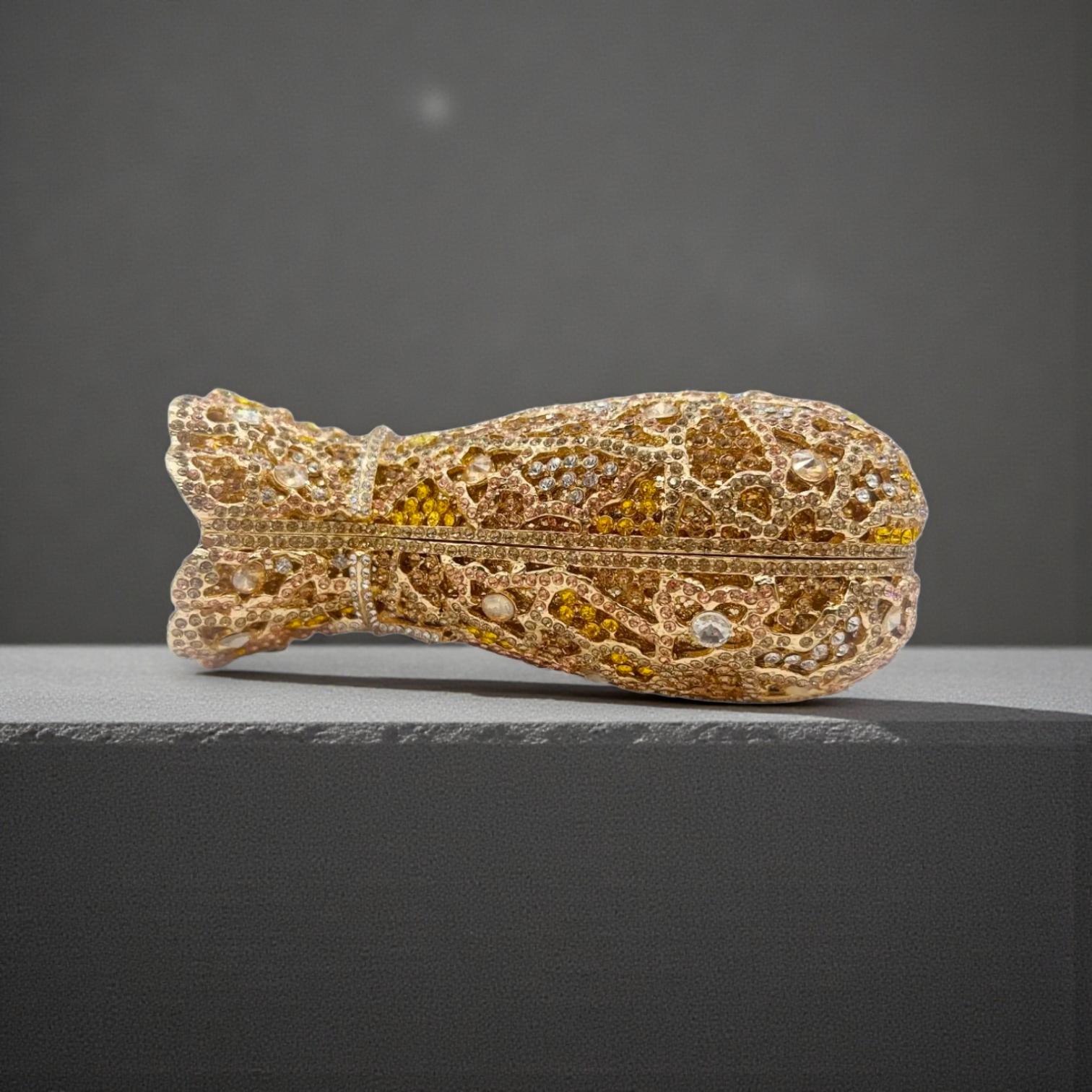 Couture Gown Crystal Clutch – Dress-Shaped Evening Bag