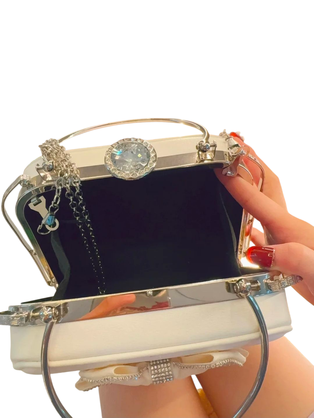 Diamond Bow Grace Clutch
