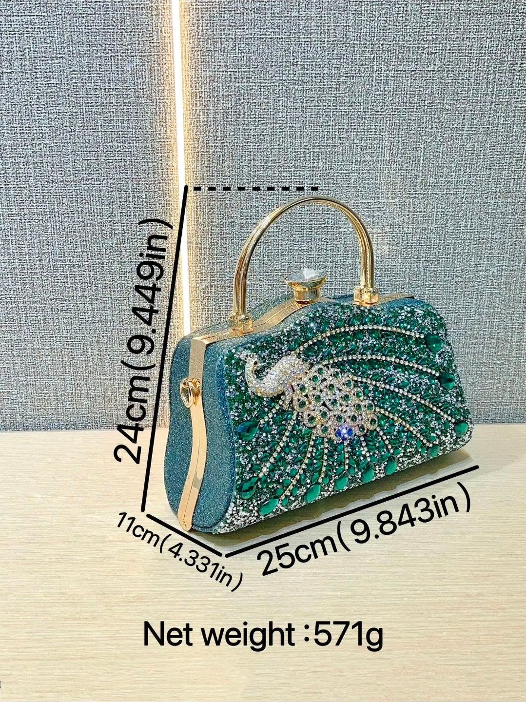 Bolso de mano Regal Radiance de cristal