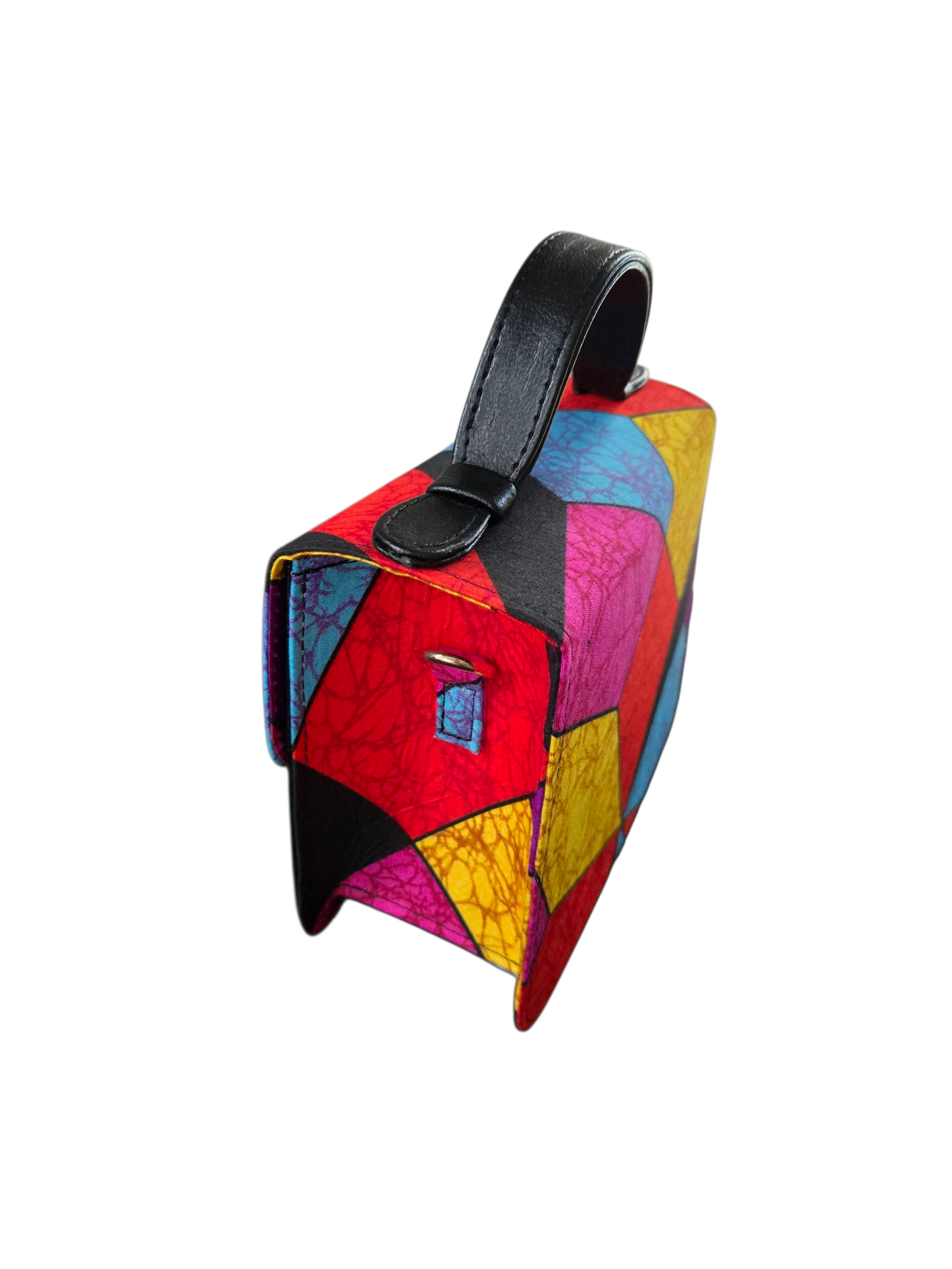 Gidi Vibes Geometric Ankara Handbag – Bold African Print Purse