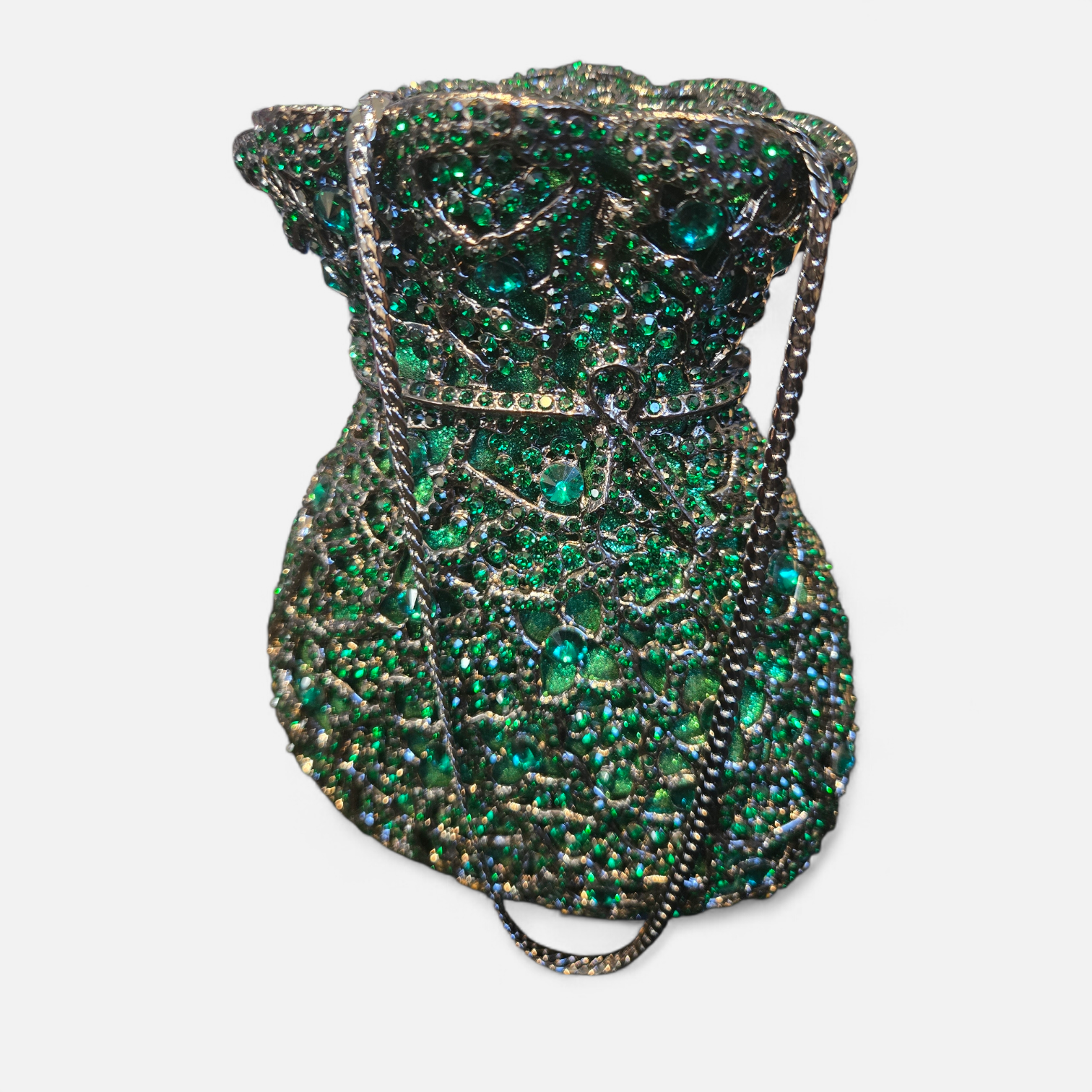 Couture Gown Crystal Clutch – Dress-Shaped Evening Bag