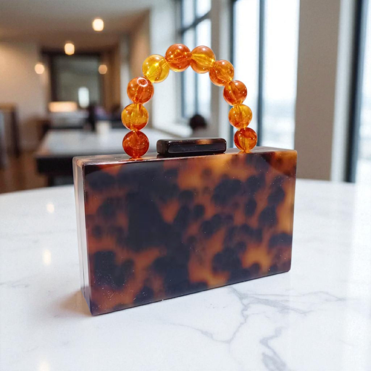 Amber Luxe Box Clutch