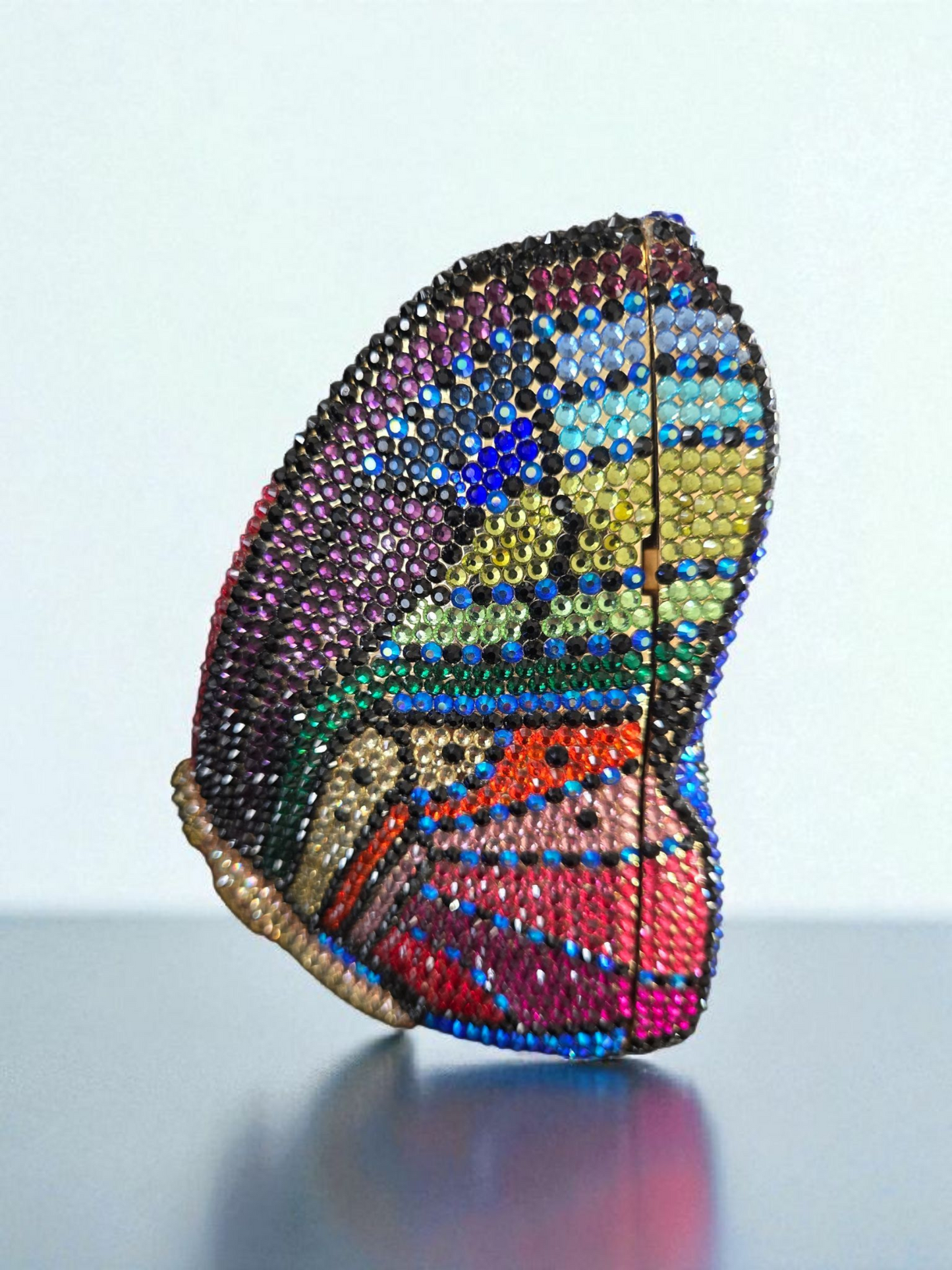 Crystal Butterfly Wing Clutch – Luxury Multicolor Statement Bag
