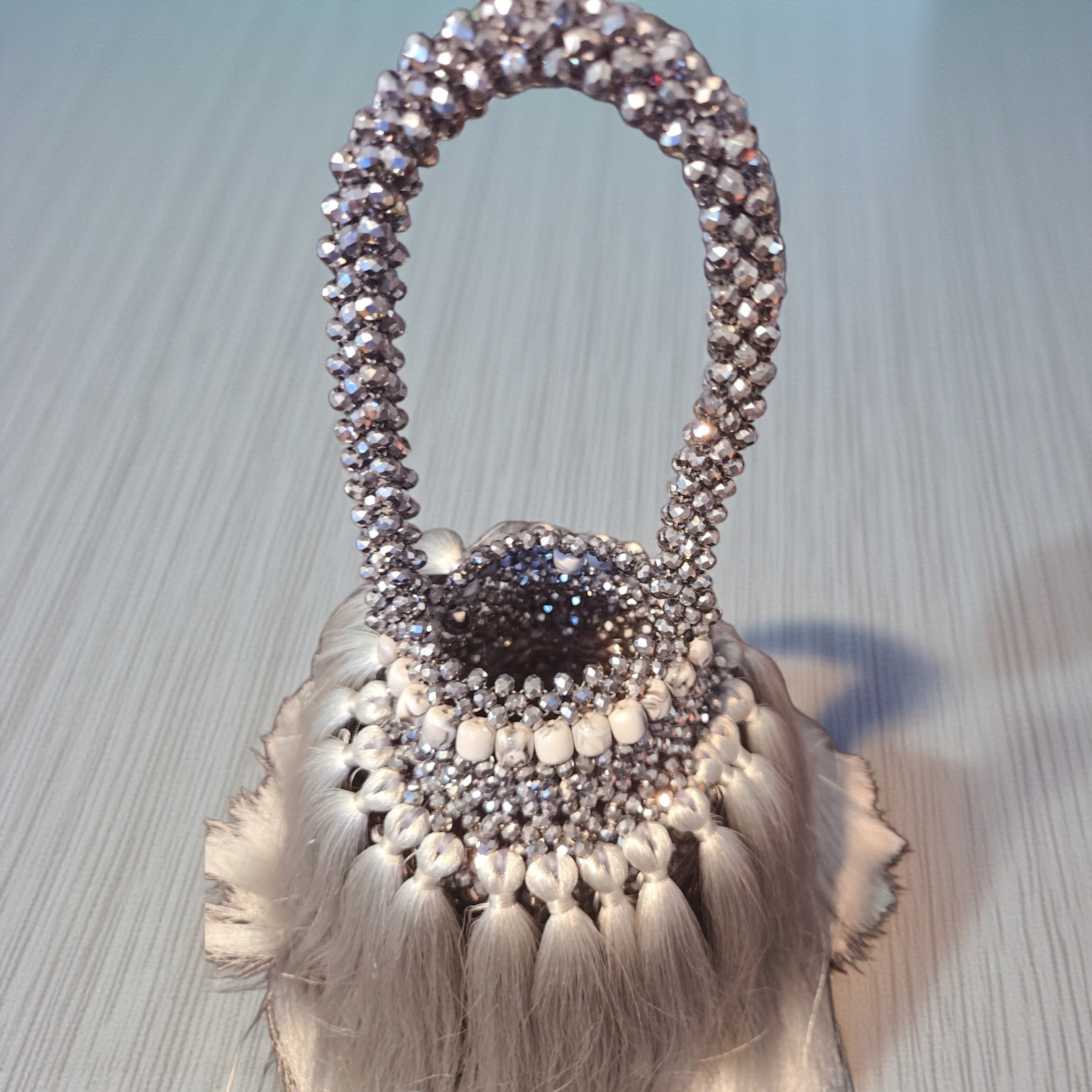 Celeste Tassel Beaded Bucket Bag – Handcrafted Luxury Statement Handbag