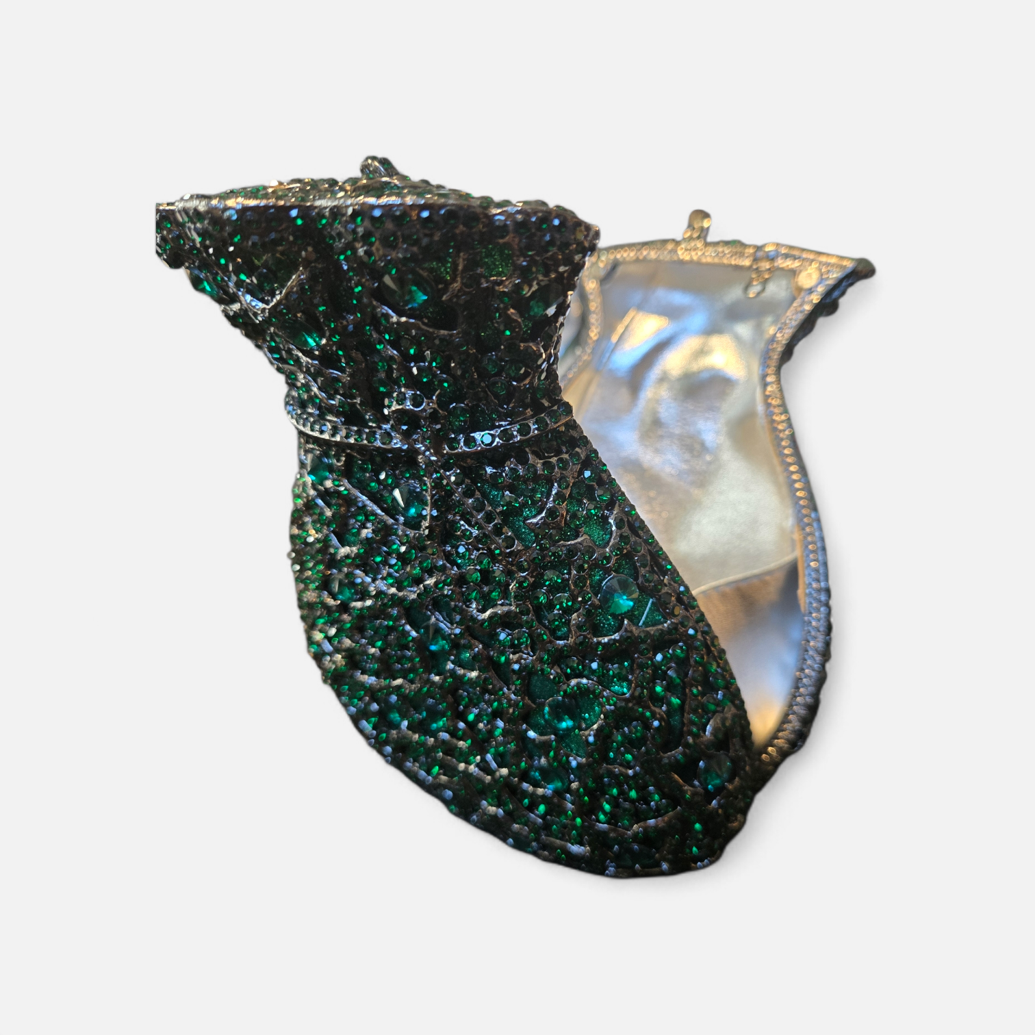 Couture Gown Crystal Clutch – Dress-Shaped Evening Bag