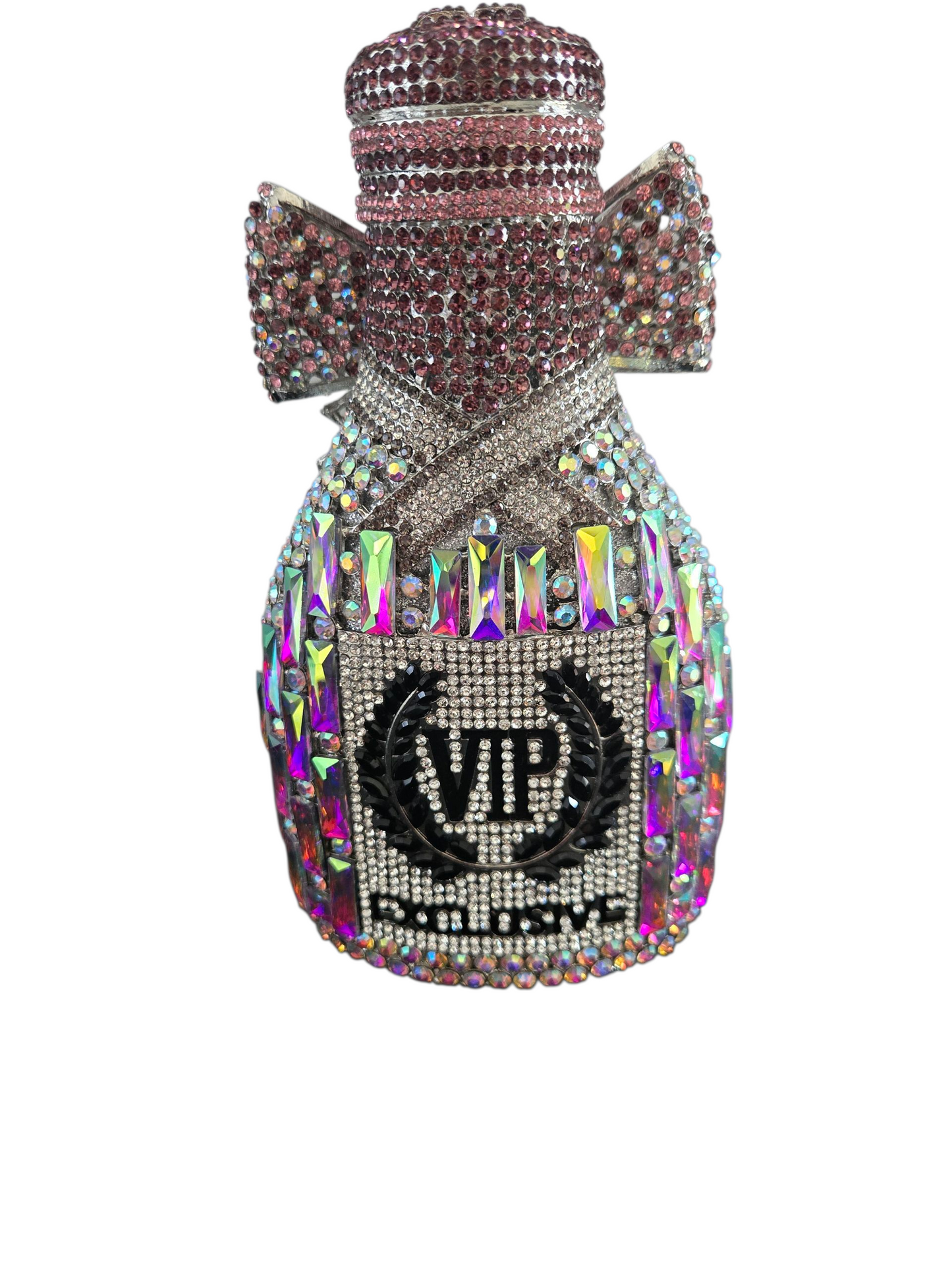 VIP Perfume Bottle Crystal Clutch – Luxury Statement Handbag