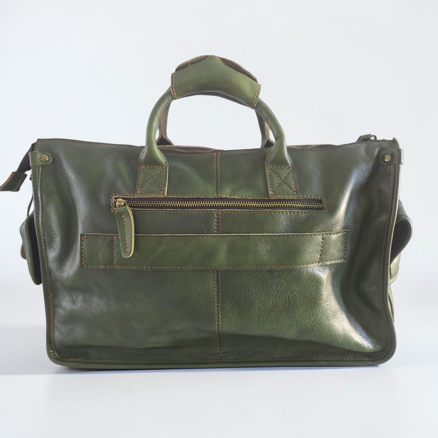 Classic 19" Genuine Leather Travel Bag