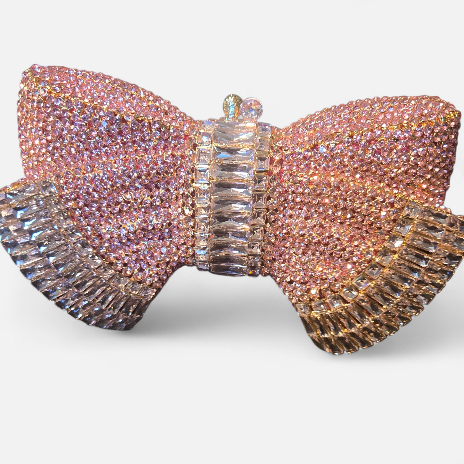The Opulence Bow Crystal Clutch – Couture Statement Evening Bag