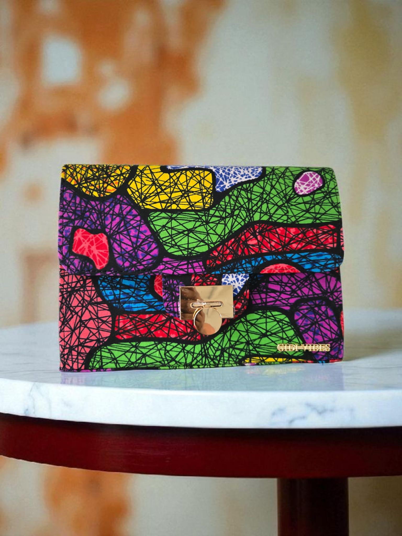Gidi Vibes Ankara Print Clutch – Colorful African Heritage Bag