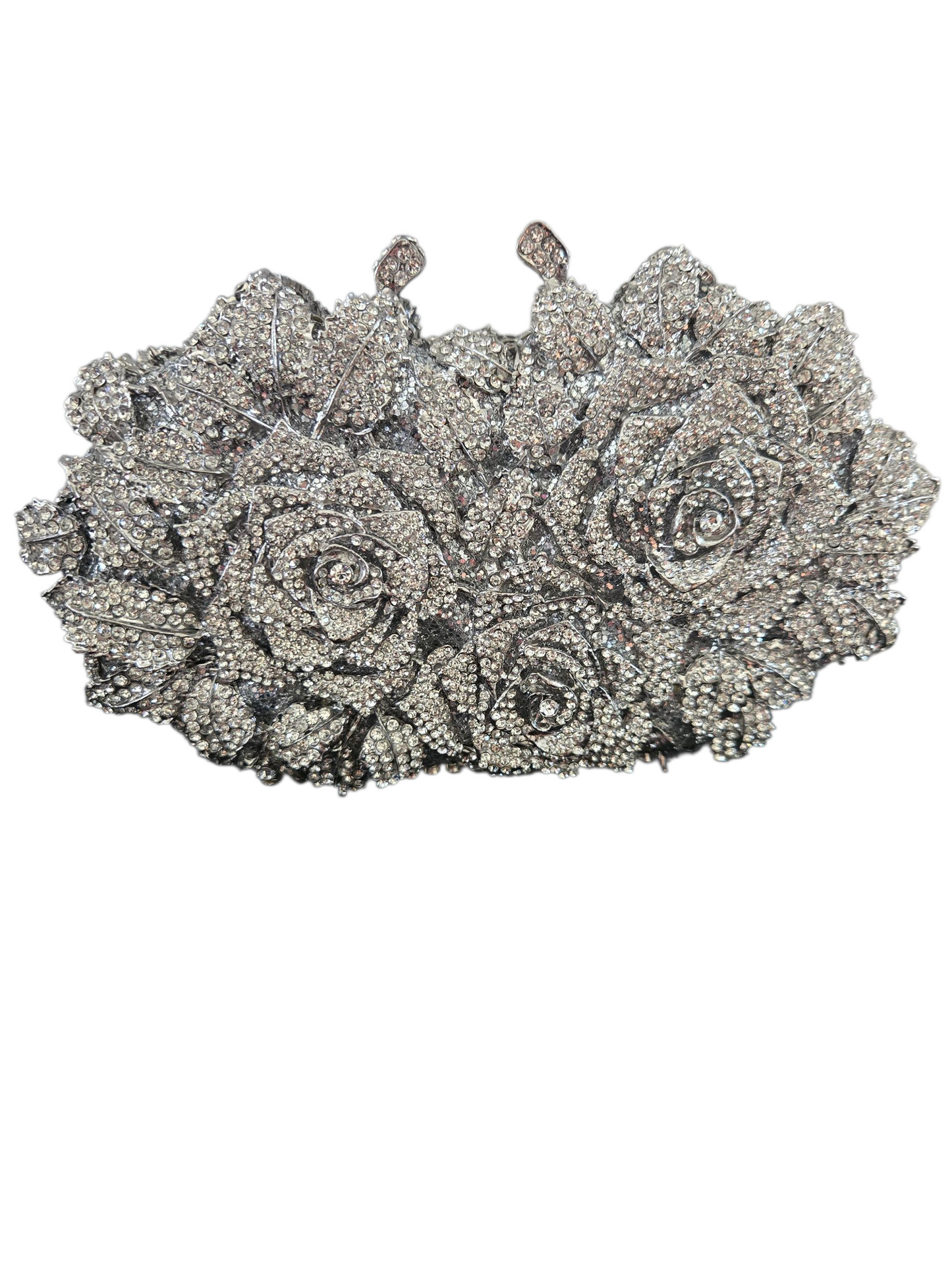 Crystal Rose Garden Clutch – Luxury Floral Evening Bag (Red, Gold, Silver)