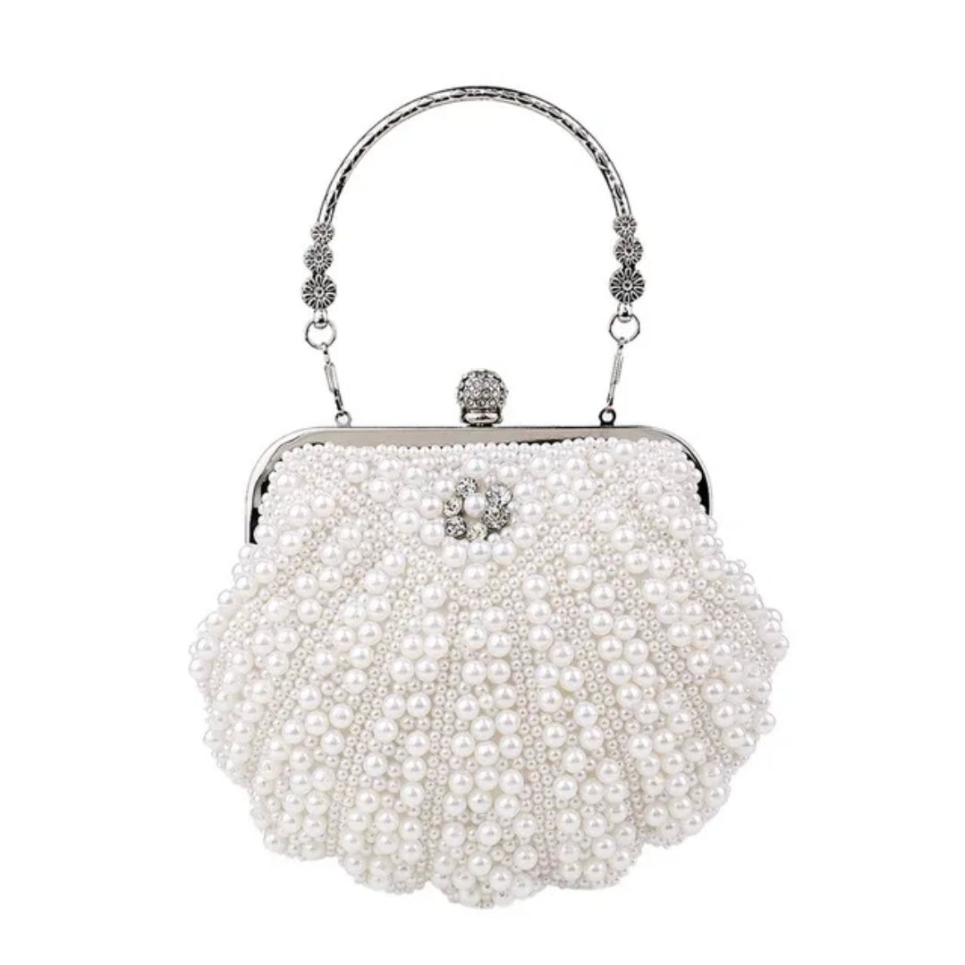 Pearl Scallop-Shaped Handbag – Luxury Bridal Evening Bag