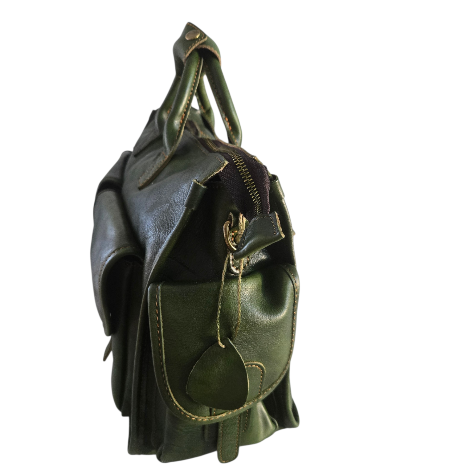 Classic 19" Genuine Leather Travel Bag