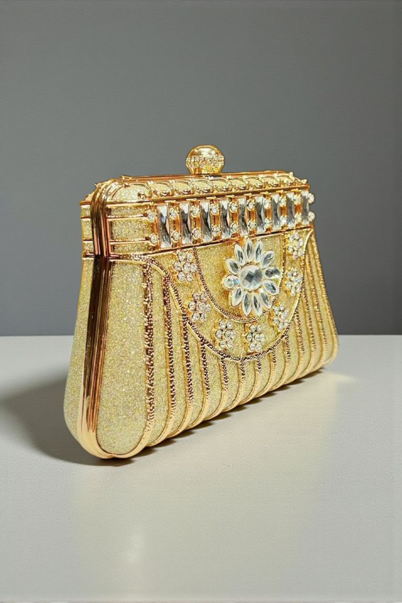 Luxury Crystal Embellished Evening Clutch – Blue, Black, Red, Gold and White