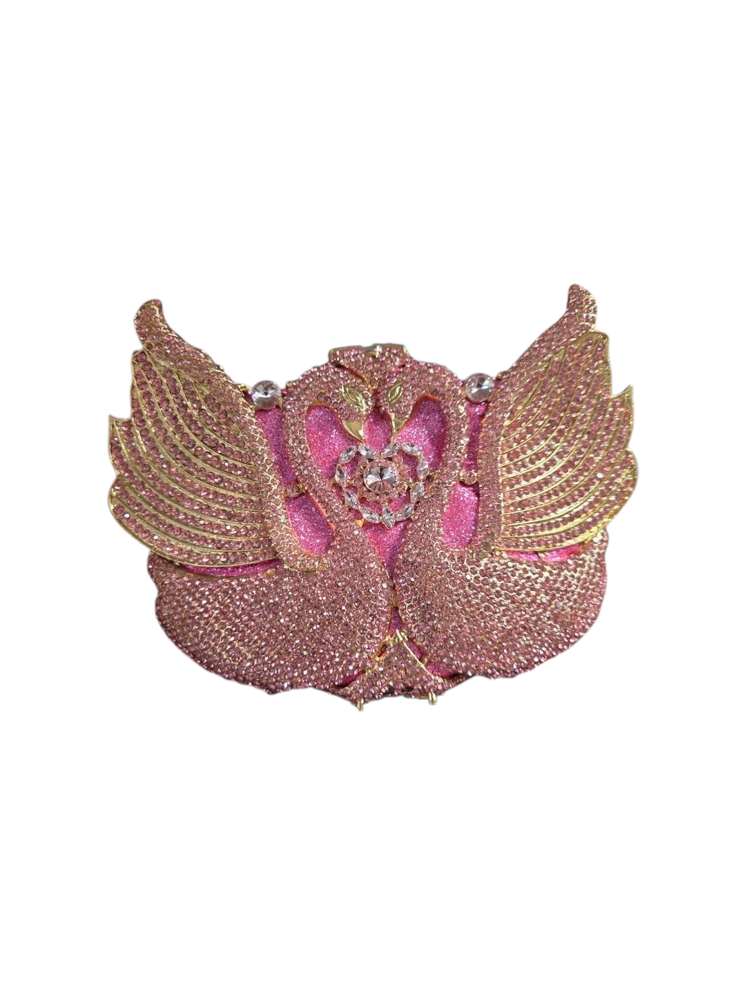 Swan Crystal Clutch – Luxury Evening Handbag (Pink, Black, Gold, Silver)
