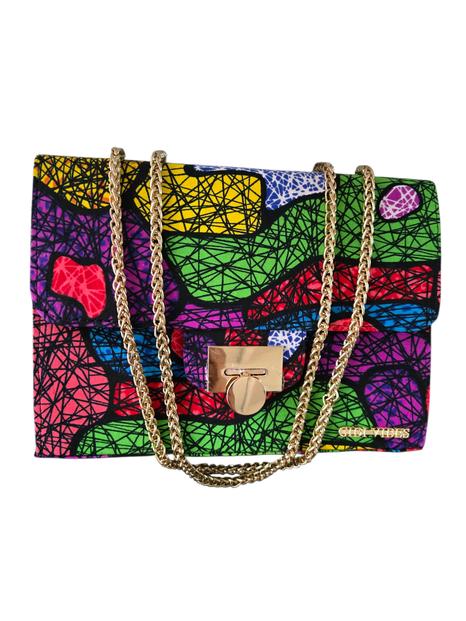 Bolso de mano con estampado Ankara de Gidi Vibes – Colorido bolso de herencia africana