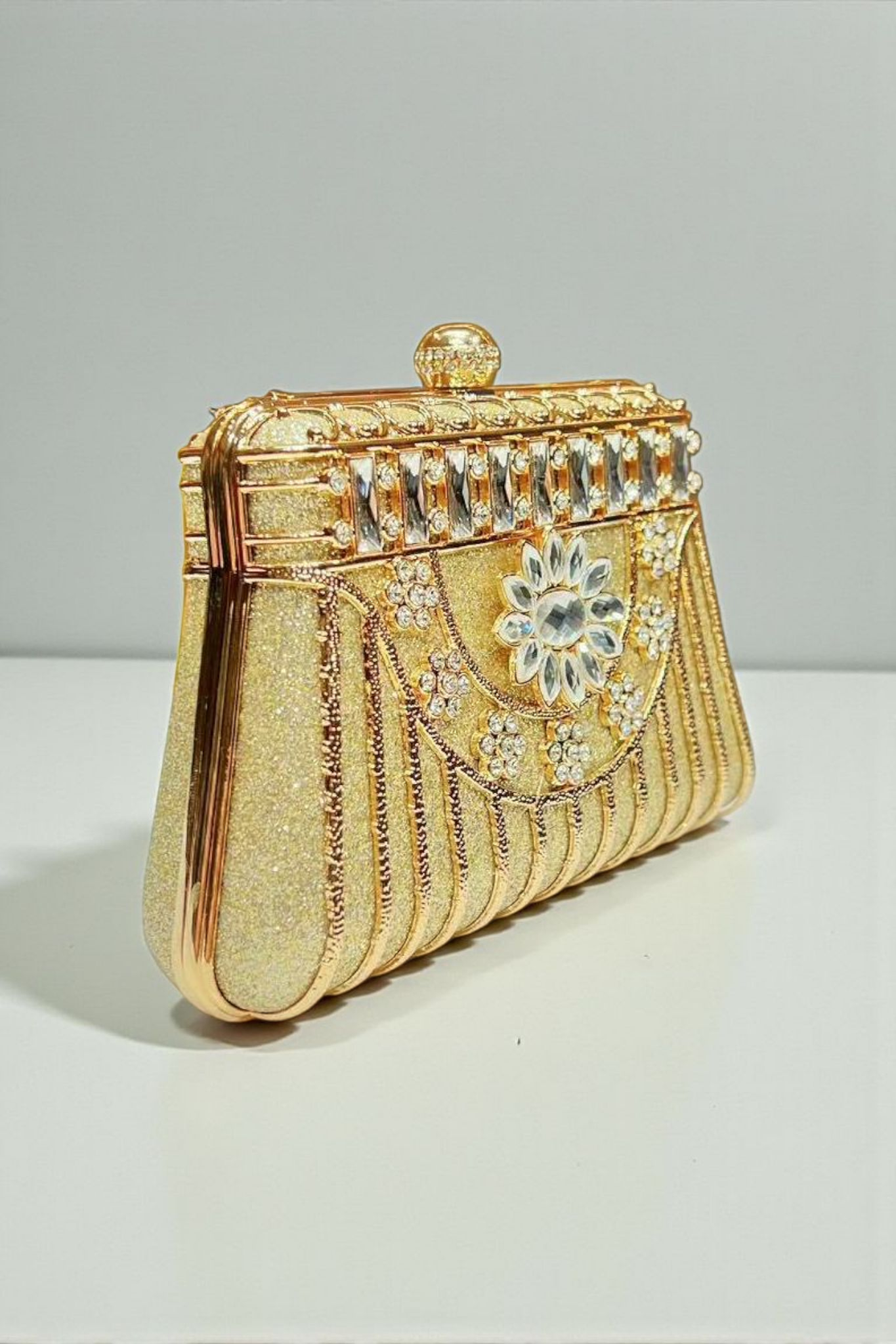 Luxury Crystal Embellished Evening Clutch – Blue, Black, Red, Gold and White