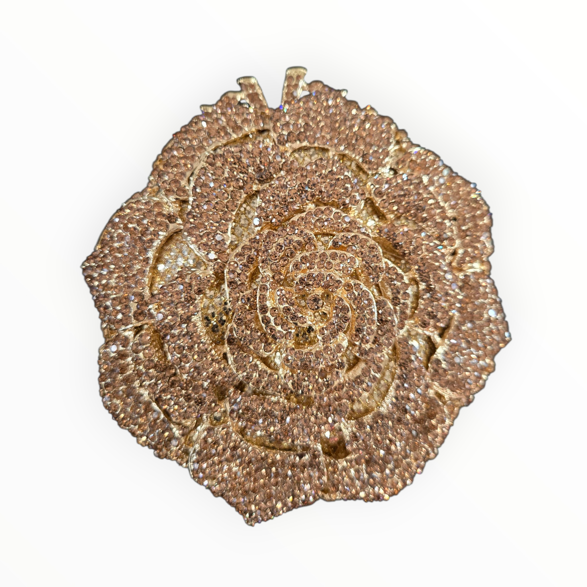 Crystal Rose Clutch – Luxury Floral Bridal Evening Bag
