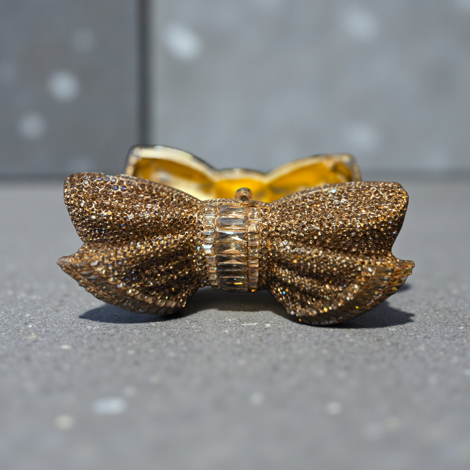 The Opulence Bow Crystal Clutch – Couture Statement Evening Bag