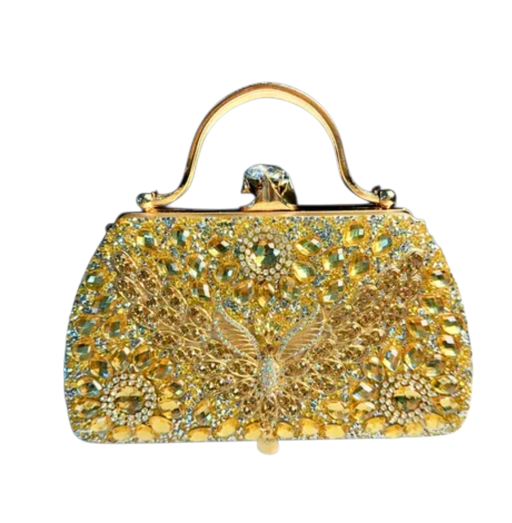 Golden Phoenix Jewel Clutch